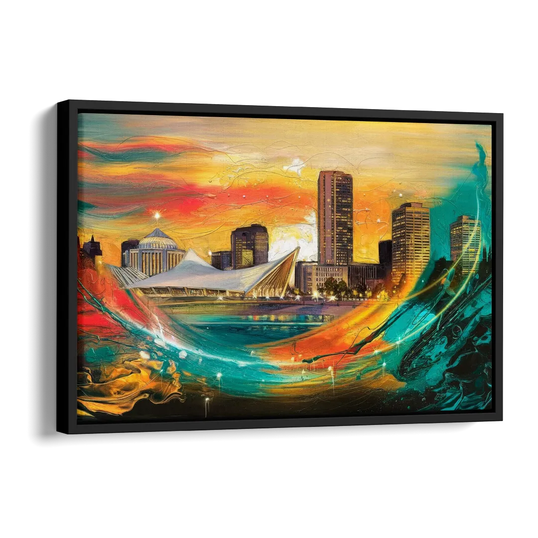Milwaukee Festival Spirit Side - Black Canvas Wall Art