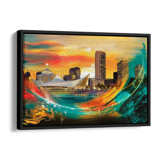 Milwaukee Festival Spirit Side - Black Canvas Wall Art