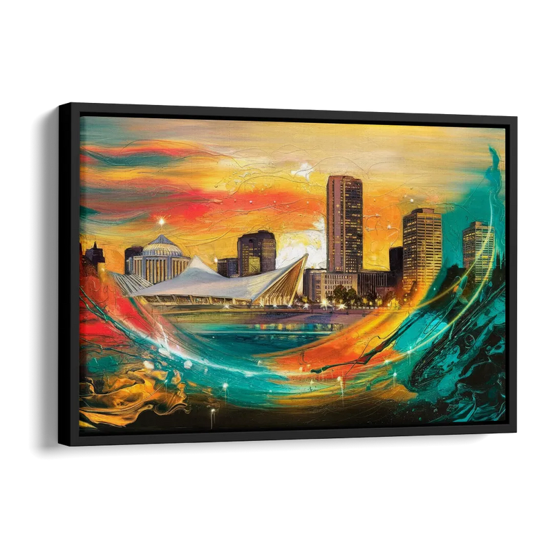 Milwaukee Festival Spirit Side - Black Canvas Wall Art
