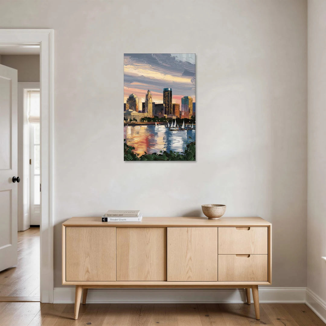Milwaukee Historic Landmarks - Canvas Wall Art - Coffee Table - 24x36