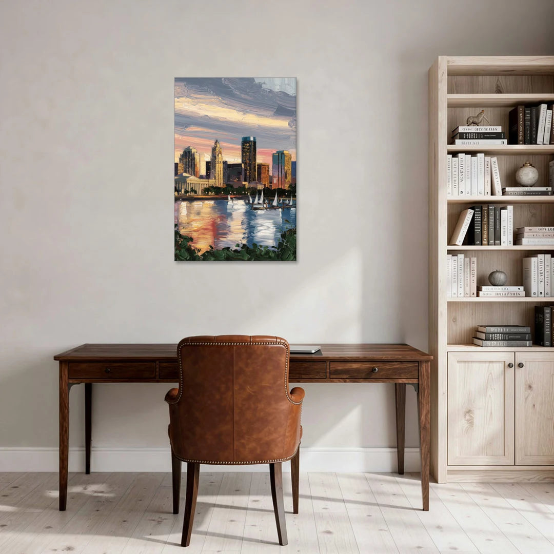 Milwaukee Historic Landmarks - Canvas Wall Art - Office - 24x36