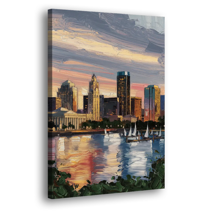 Milwaukee Historic Landmarks Side - Canvas Wall Art