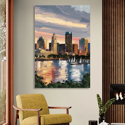 Milwaukee Historic Landmarks Sitting Room - Canvas Wall Art