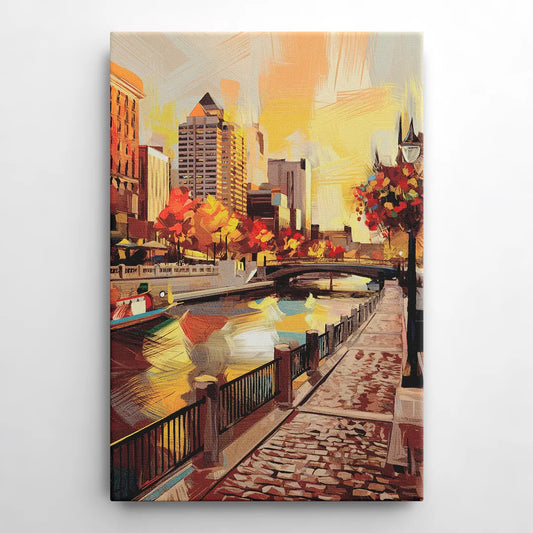 Milwaukee Riverwalk Views - Canvas Wall Art