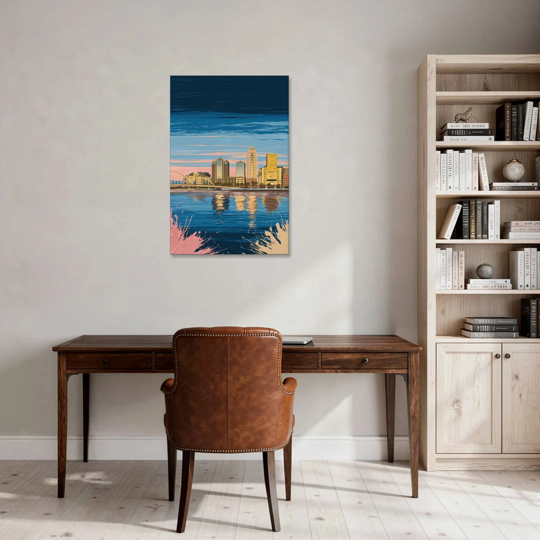 Milwaukee Wisconsin Charm - Canvas Wall Art - Office - 24x36