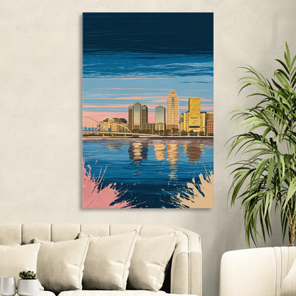 Milwaukee Wisconsin Charm Sitting Room - Canvas Wall Art