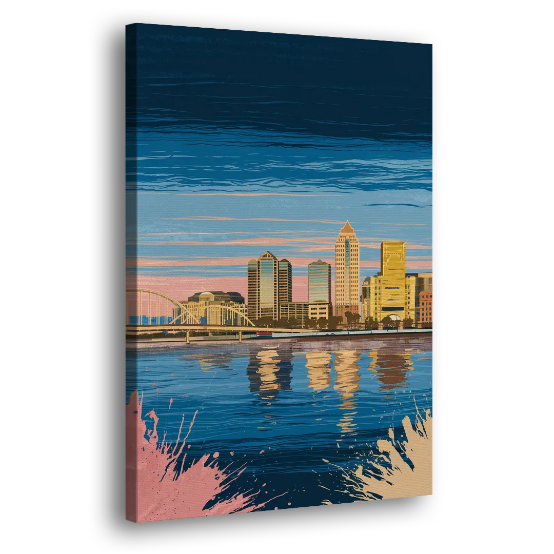 Milwaukee Wisconsin Charm Side - Canvas Wall Art
