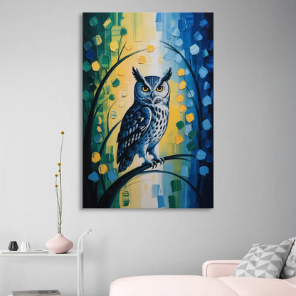 Minimalist Owl Silhouette Sitting Room - Canvas Wall Art