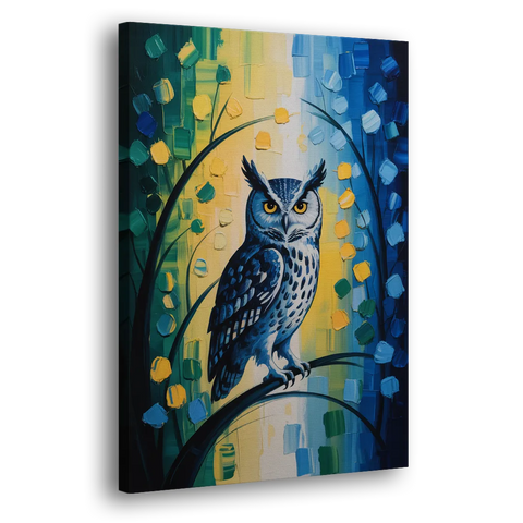 Minimalist Owl Silhouette - Canvas Wall Art