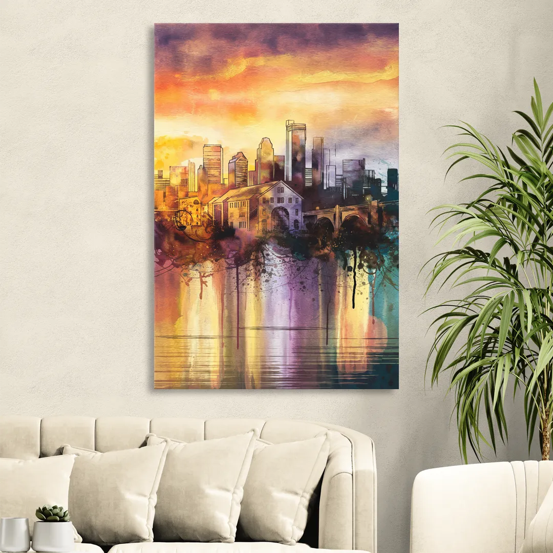 Minneapolis Historic Mill District Living Room - Canvas Wall Art