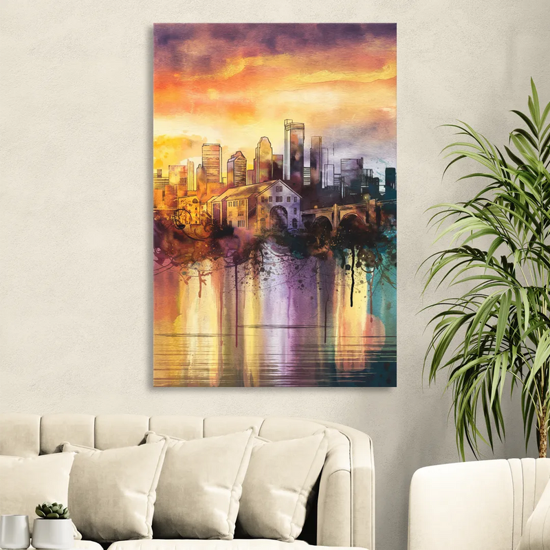 Minneapolis Historic Mill District Living Room - Canvas Wall Art