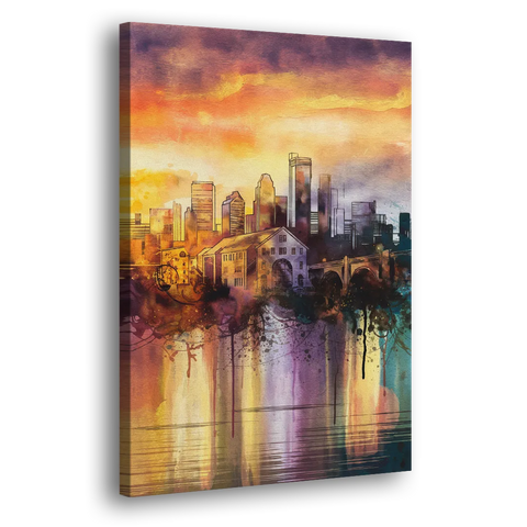 Minneapolis Historic Mill District - Canvas Wall Art