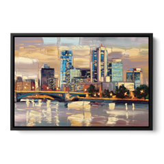Minneapolis Modern Architectural Beauty - Black Framed Canvas Wall Art - Front
