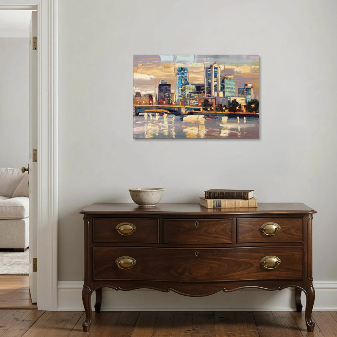 Minneapolis Modern Architectural Beauty - Canvas Wall Art - Coffee Table - 36x24