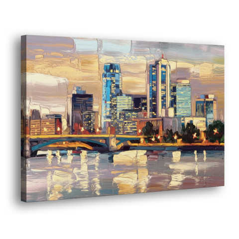 Minneapolis Modern Architectural Beauty - Canvas Wall Art - Side