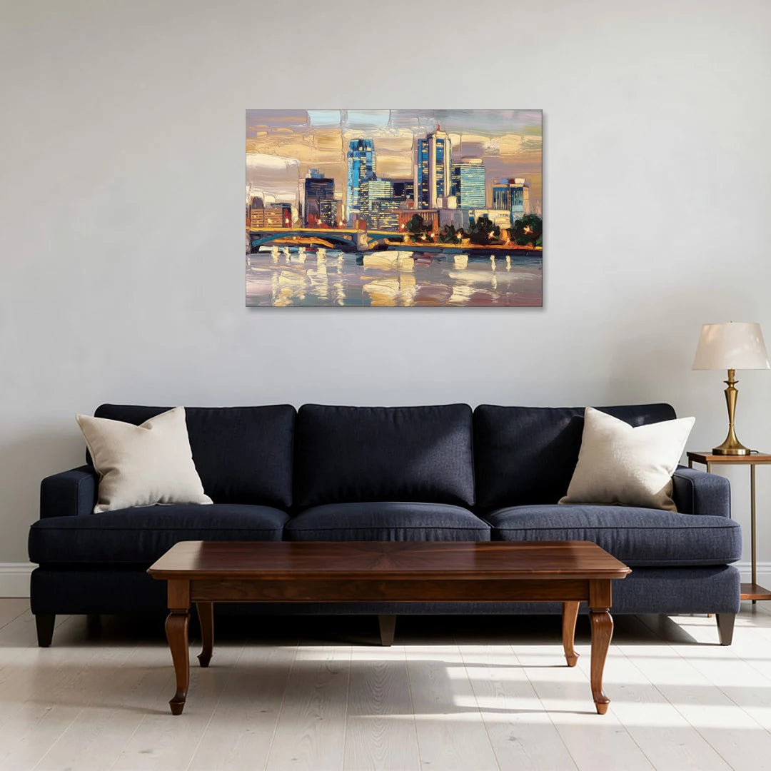 Minneapolis Modern Architectural Beauty - Canvas Wall Art - Sofa - 36x24