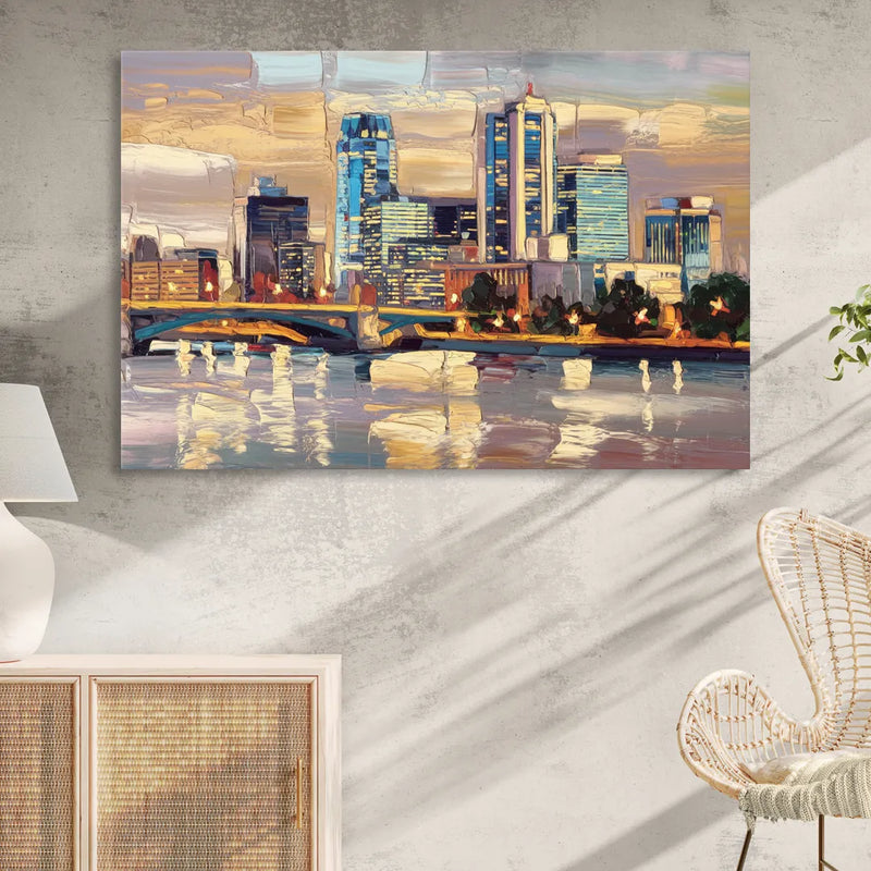 Minneapolis Modern Architectural Beauty Sitting Room - Canvas Wall Art