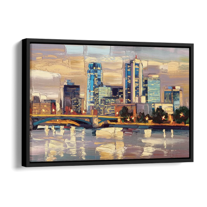Minneapolis Modern Architectural Beauty Side - Black Canvas Wall Art