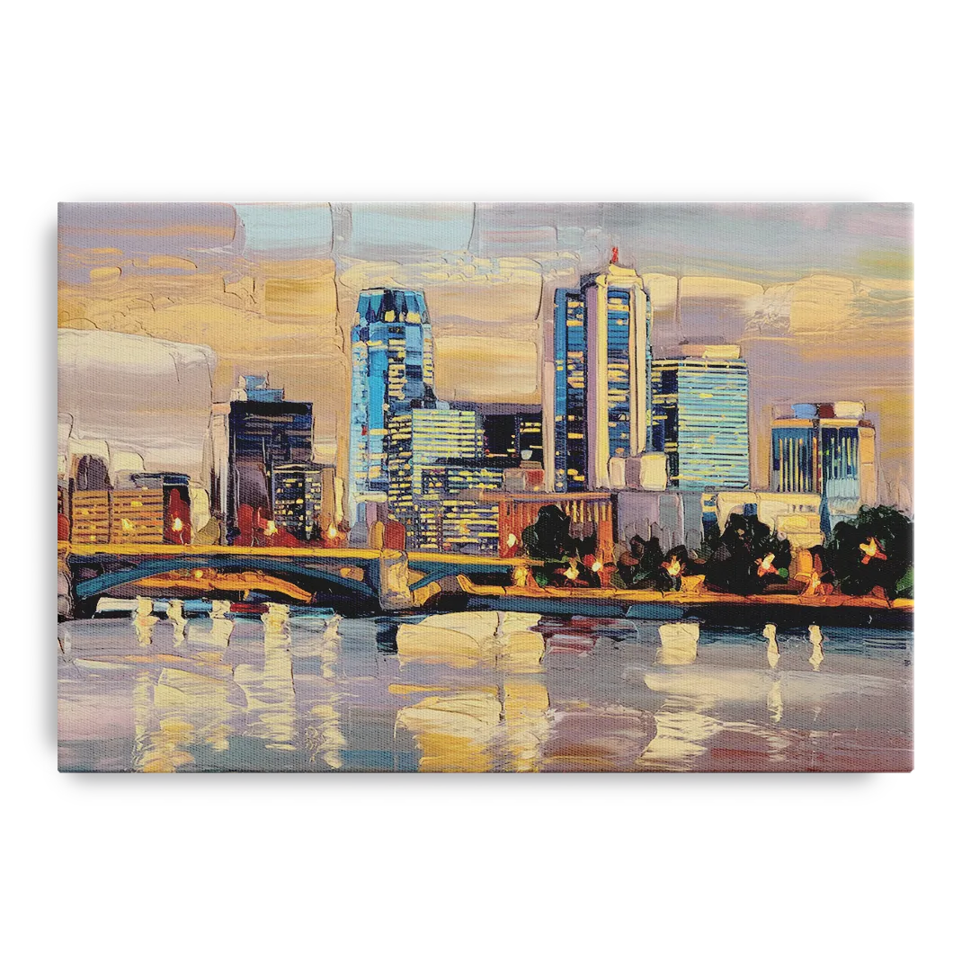 Minneapolis Modern Architectural Beauty Front - Canvas Wall Art