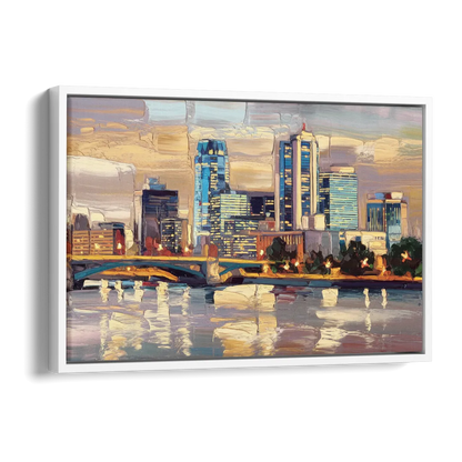 Minneapolis Modern Architectural Beauty Side - White Canvas Wall Art