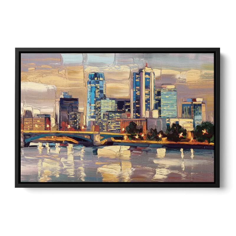 Minneapolis Modern Architectural Beauty Front - Black Canvas Wall Art