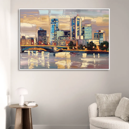 Minneapolis Modern Architectural Beauty Sitting Room - White Canvas Wall Art