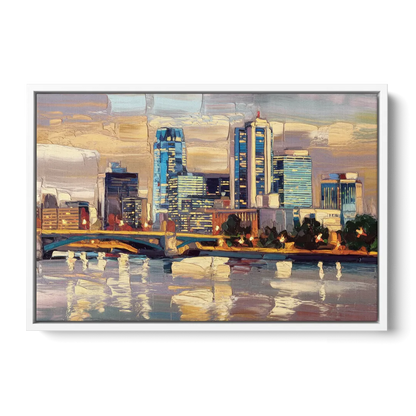 Minneapolis Modern Architectural Beauty Front - White Canvas Wall Art