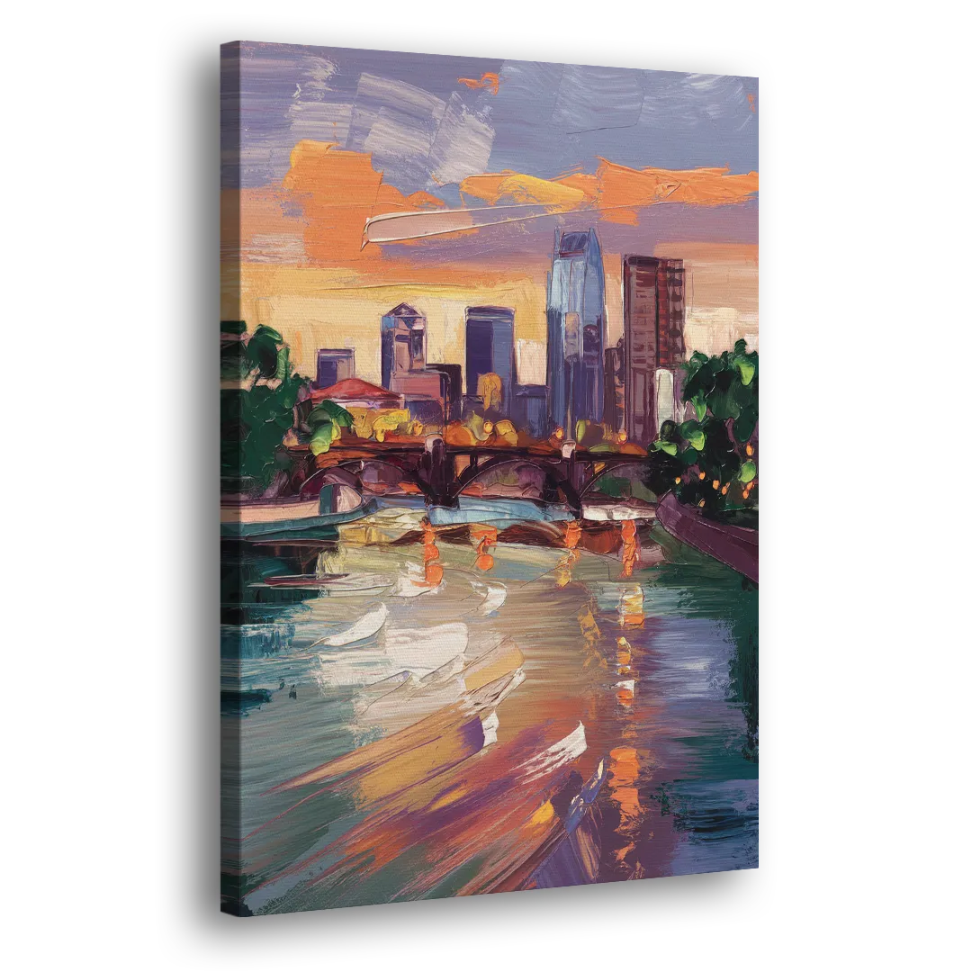 Minneapolis Scenic Riverfront Side - Canvas Wall Art