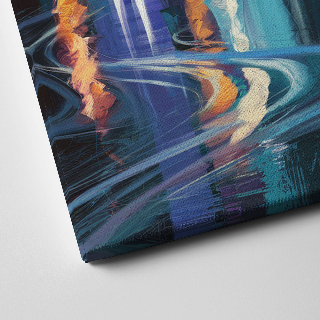 Minneapolis Urban Skyline Reflection Canvas Close Up