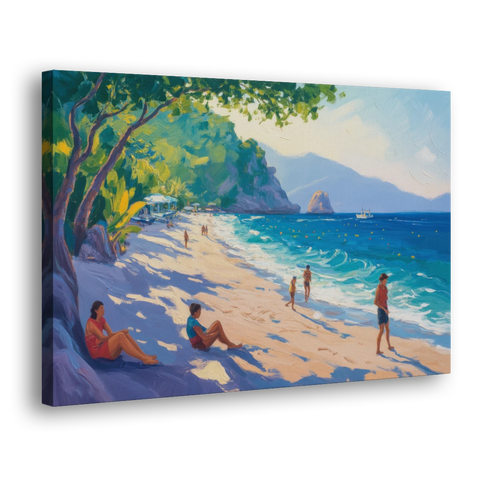 Mismaloya Beach View - Canvas Wall Art - Side