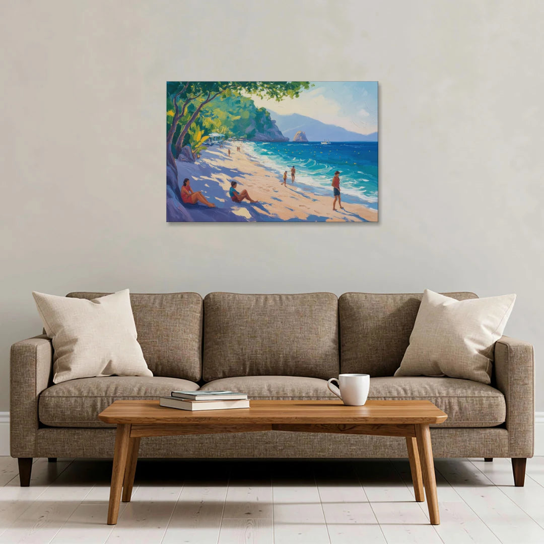 Mismaloya Beach View - Canvas Wall Art - Sofa - 36x24