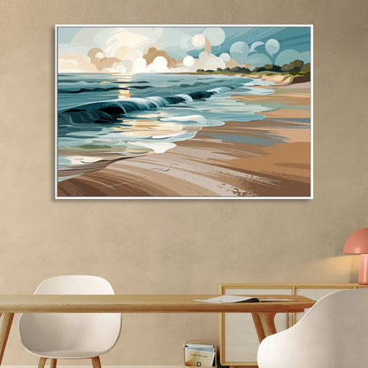 Mobile Coastal Vibes Sitting Room - White Canvas Wall Art