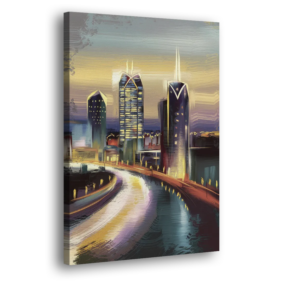 Mobile Downtown Aesthetic Side - Canvas Wall Art