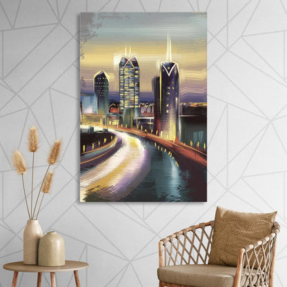 Mobile Downtown Aesthetic Sitting Room - Canvas Wall Art