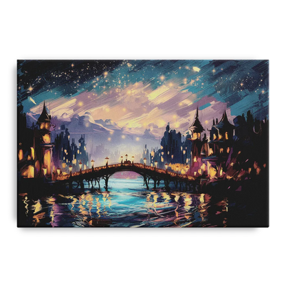 Mobile Nightscape Glow Front - Canvas Wall Art