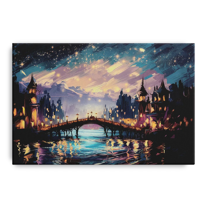 Mobile Nightscape Glow Front - Canvas Wall Art
