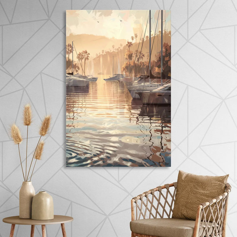 Mobile Scenic Harbor Living Room - Canvas Wall Art