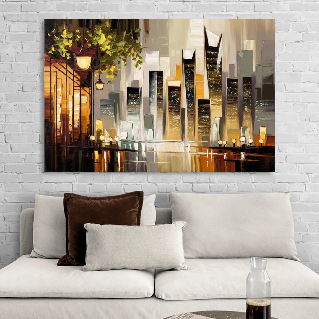 Mobile Urban Charm Living Room - Canvas Wall Art