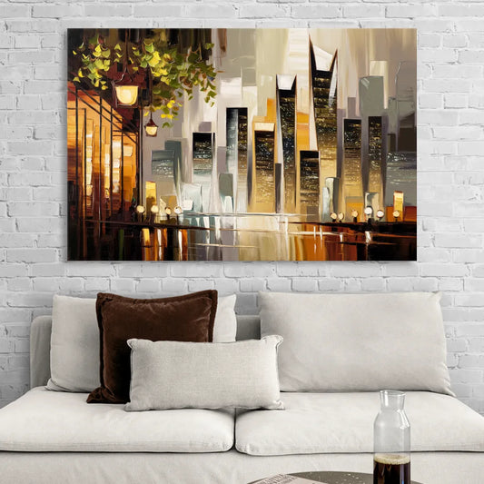 Mobile Urban Charm Living Room - Canvas Wall Art