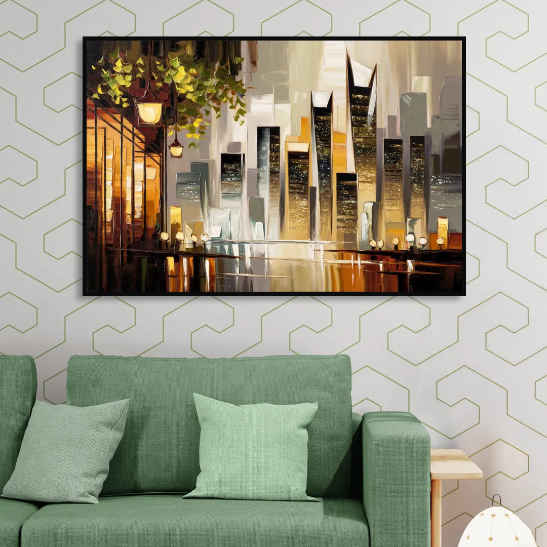 Mobile Urban Charm Sitting Room - Black Canvas Wall Art