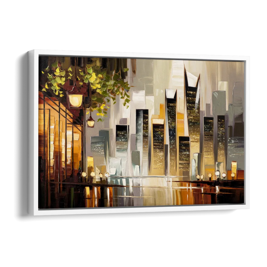 Mobile Urban Charm Side - White Canvas Wall Art