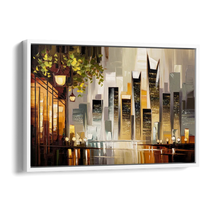 Mobile Urban Charm Side - White Canvas Wall Art