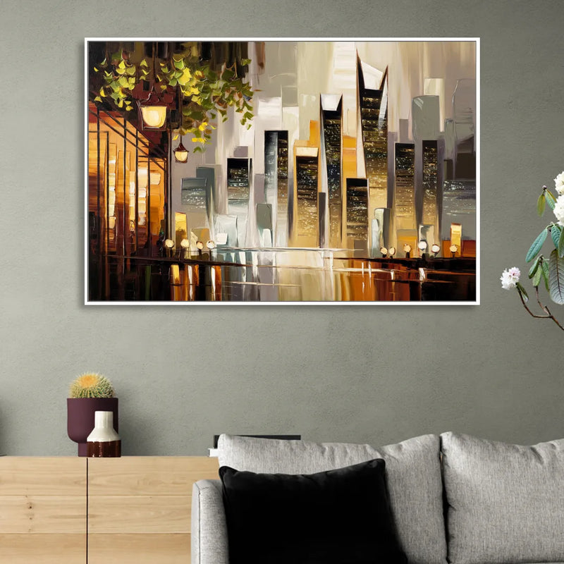 Mobile Urban Charm Sitting Room - White Canvas Wall Art