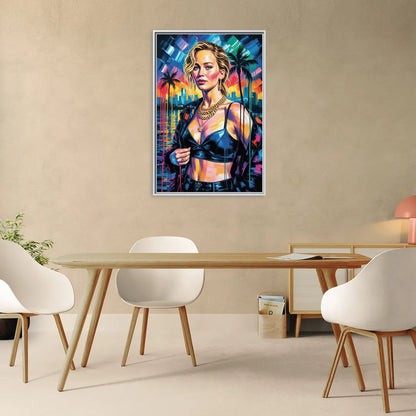 Mocking Flame 2.0 - Living Room White Frame Canvas