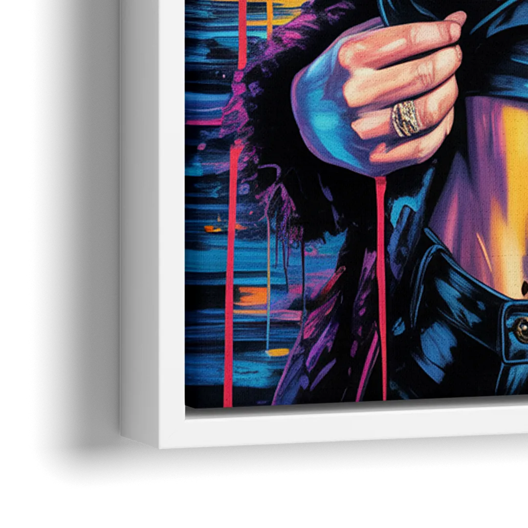 Mocking Flame 2.0 - Close-Up White Frame Canvas
