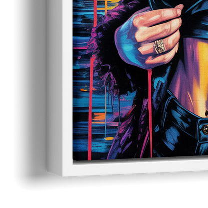 Mocking Flame 2.0 - Close-Up White Frame Canvas