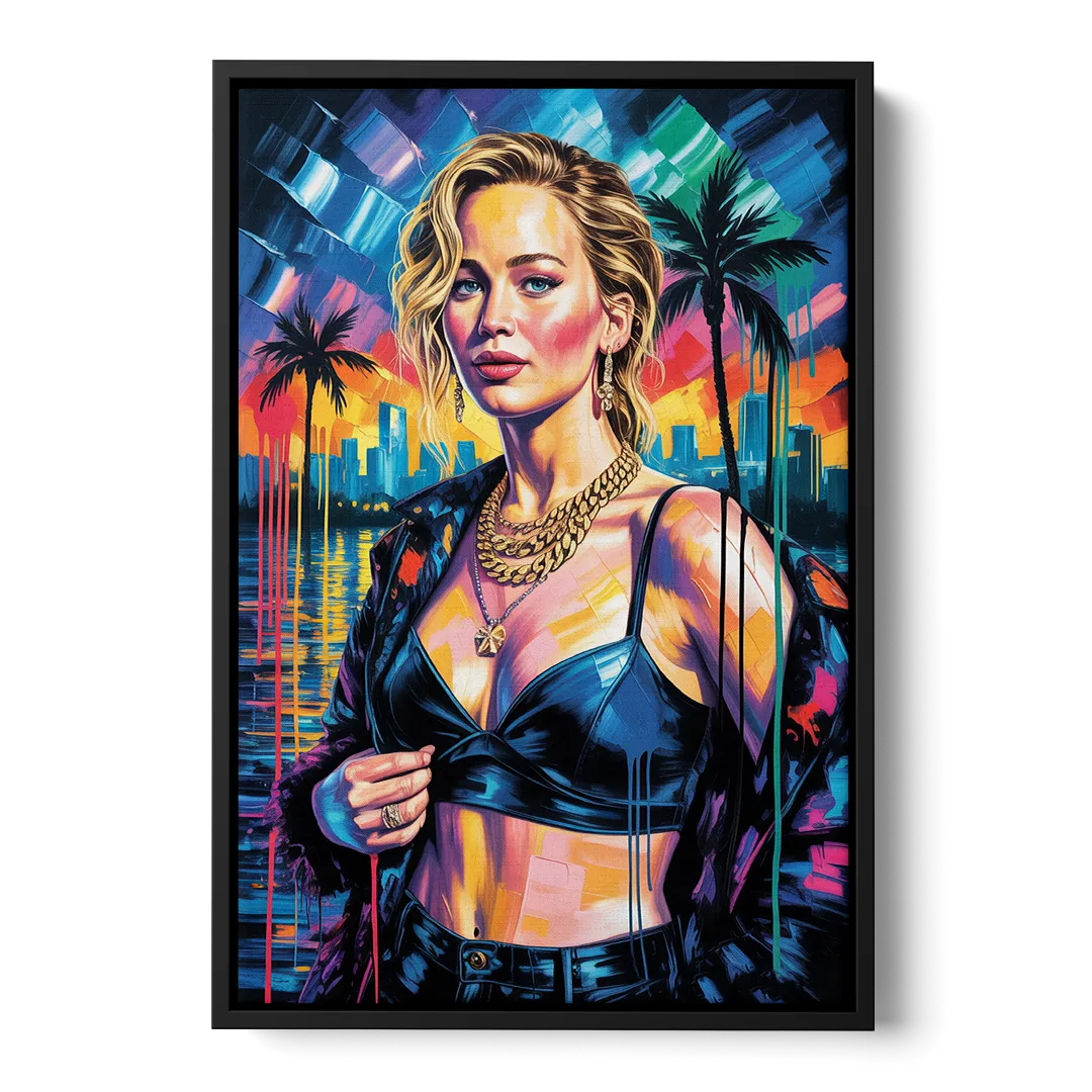 Mocking Flame 2.0 - Black Frame Canvas
