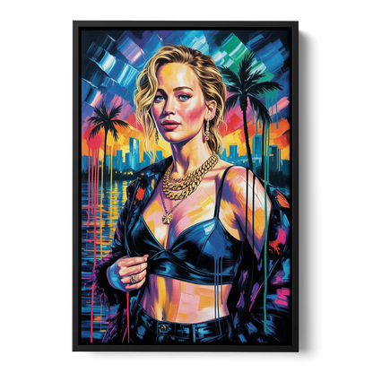 Mocking Flame 2.0 - Black Frame Canvas