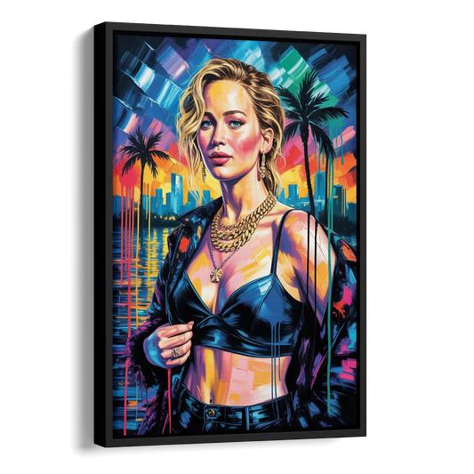 Mocking Flame 2.0 Side - Black Canvas Wall Art