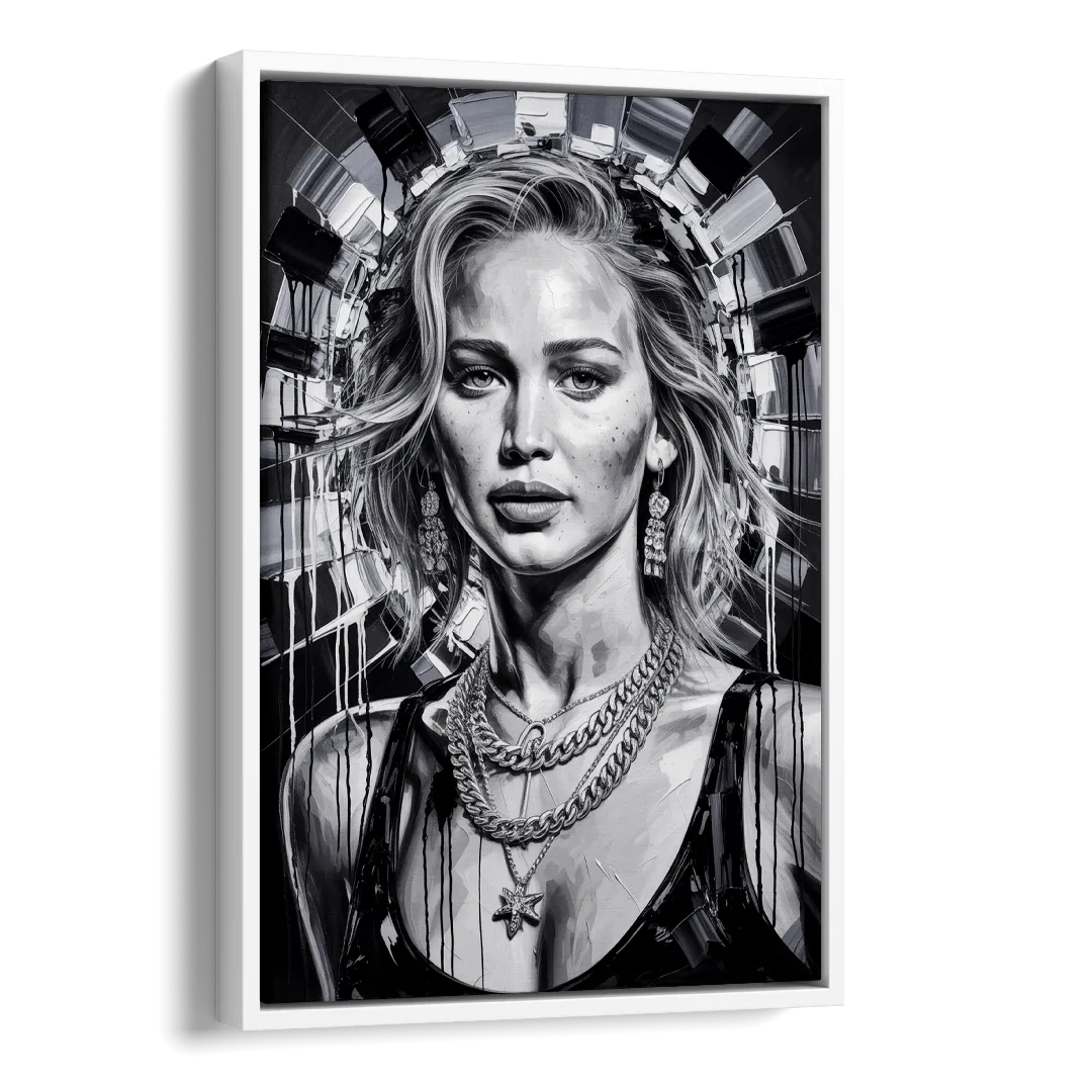 Mocking Flame 3.0 Side - White Canvas Wall Art